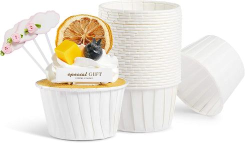 Brown Cupcake Liners Standard Size, 30pcs Heavy Duty Greaseproof Baking Cups for Weddings and Gifts