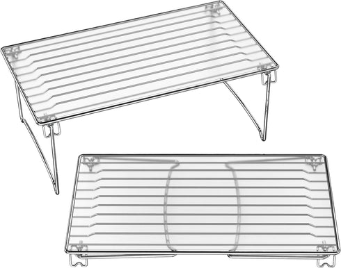 2 Pack, Deco Brothers Stackable Cabinet Shelf Organizer, Chrome