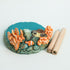 Bicuzat Countertop, Sea Animal and Coral Pattern Paper Towel Holder Stand, Resin Turtle Dolphin Crafts Display