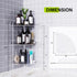 3 Bakzon Corner Shower Caddy, Tier Acrylic Shower Organizer Corner for Inside Shower, Rustproof Floor Standing Shower