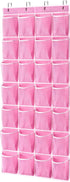 KEEPJOY 28 Pockets Hanging Shoe Organizer - Over the Door Shoe Holder Rack with Mesh Pockets, Large Size 65 x 23 Inch
