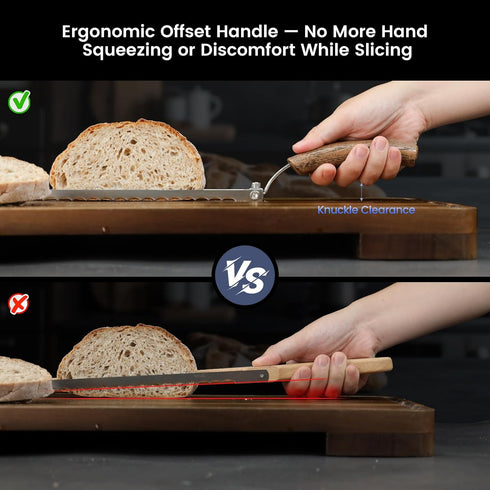 2025 1st 4 SYOKAMI Upgrade Bread Knife for Homemade Bread, World's Real Bow-Design Sourdough Bread Slicer, Razor-Sharp