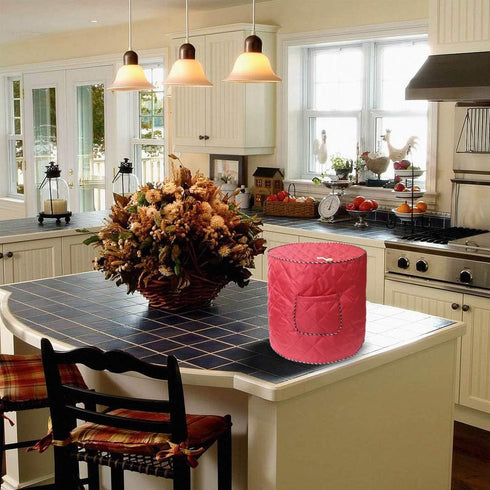 Air Fryer Cover for 6 Quart Instant Pot and Electric Pressure Cooker with Pocket, Dust-Proof Cover (Red)