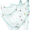 Rosoz Nature Fish Net Wall Decoration with Shells, Ocean Themed Hangings for Pirate Party, Wedding, Photographing (Aqua)