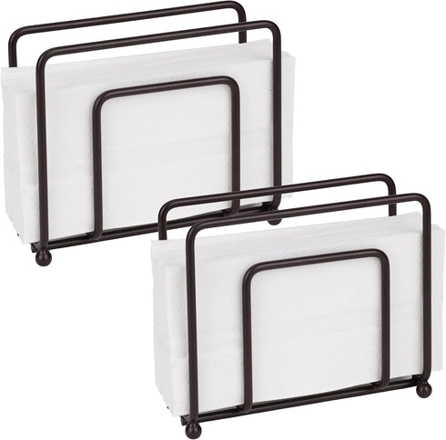Mind Reader Wire Napkin Holder, Multi-Unit Free-Standing Tissue Storage for Dining Area, Pack of 2, Stainless Steel