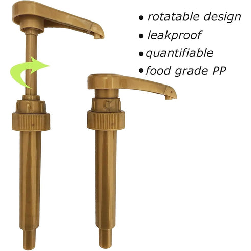 Syrup Pump Set of 2, Compatible with Torani, DaVinci, and Skinny, Fits 25.4 oz-750ml Bottles