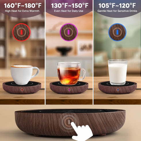 KRGMNHR 36W 3-Temp Settings, Coffee Mug Warmer, Fastest Heating Temperature, Coffee Cup Warmer for Desk Auto Shut Off