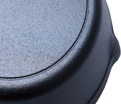 Pre-Seasoned 10 Inch Cast Iron Skillet, Deep Frying Pan with Two Silicone Handles for Stovetop, Induction, Oven