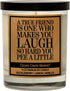 A True Friend – Funny Candles for Women, Thank You, Friendship, Best Friends Birthday Gift, Fun Candles