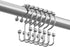 Zenna Home Chrome Shower Curtain Hooks, Set of 12 – Premium Double Roller Glide Rings, Rust Resistant