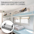 Zubebe Bedside Shelf for Bed, 2 Pieces with 10 Pairs Hooks, Black Metal Organizer for Bunk Bed, Caddy Storage Basket