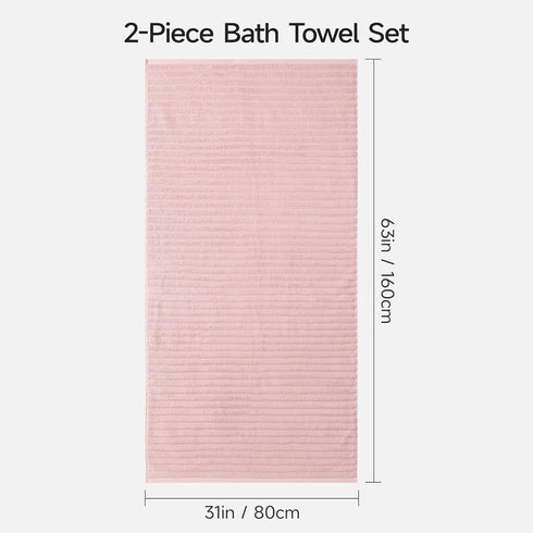 2Pack 3163 inches, 100% REDKISS Large Bath Towels Cotton, Super Soft and Absorbent, Quick-Dry Towels, Perfect