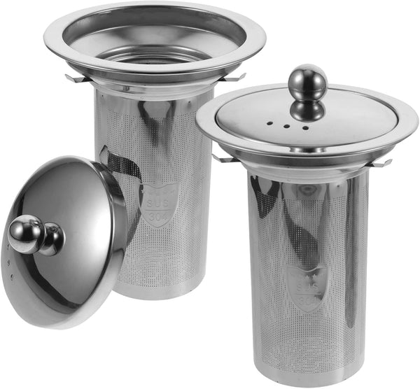HEMOTON 2pcs Tea Strainer, Loose Tea Filter, Teapot Mesh Strainer, Tea Infuser, Tea Basket