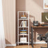 5-Tier BS05BW005 TUTOTAK Corner Shelf, Corner Bookshelf for Small Space, Narrow Display Corner Shelf Stand with Storage