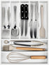 Bellsal Bamboo Silverware Drawer Organizer, 7 Slot Utensil Holder with Grooved Dividers for Kitchen and Office