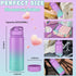 Mininoo Kids Water Bottle for School, 16oz Stainless Steel Insulated with Straw Lid, 2 Pack for Girls, Boys