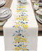 90 Inch Spring Table Runner, Summer Flower Wild Leaves Floral Holiday Dinner Party Decoration for Dining Room