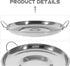BESTonZON Stainless Steel Comal Concave Pan, Non-Stick Stir Fry Pan for Kitchen Restaurant Outdoor (Silver 36CM)