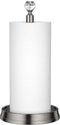 Steel Paper Towel Holder with Crystal Ball, Brushed Nickel Stand for Kitchen Countertops, Fits Standard & Jumbo Rolls