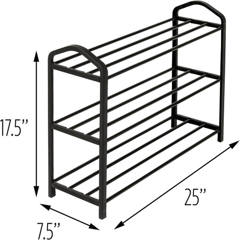 3 Streamline SHO-09595 Honey Can Do Tier Shoe RCK BLK Black