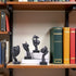 4 Set PCS Black Thinker Statue Abstract Sculptures Home Decor for Bookshelf, Office, TV Stand Knick Knacks See No Evil