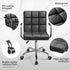 Kemon Ergonomic Mid Back Desk Chair with Armrests - Adjustable Height, Black PU Leather