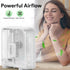 shinic 10" Tabletop Box Fan, 2 Speeds Quiet Fan with Strong Airflow, Portable for Bedroom, Kitchen, Office