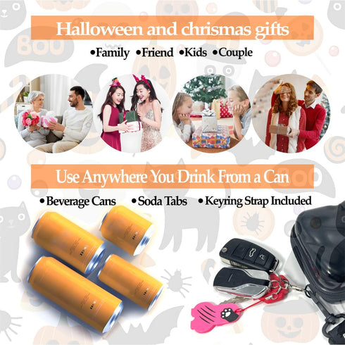 1Pc Soda Can Opener and Cover,Easy Soda Tab Opener with Stylish Drink Protectors for Long Nails,Reusable Beverage