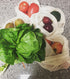 Reusable Organic Cotton Garlic Storage Bags - Washable Mesh Bags with Drawstring for Garlic, Onion, Potato