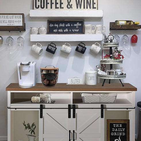 Round Coffee Pods Holder with Wooden Lid and Base, Wire Storage Basket for Home Cafe Bar Countertop Decor (Black)