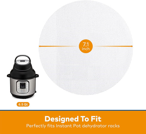 Goldlion Dehydrator Sheets 5 Pack, Non-stick Silicone Mats Compatible with Instant Pot 6 Quart