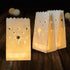 Homemory Upgraded White Luminary Bags, Moisture-Proof Candle Bags with Stars Design for Wedding, Party, Christmas