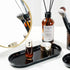 SheeChung Black Acrylic Vanity Tray, 2 Pack Bathroom Storage Organizer Tray for Countertop, Cabinet, or Closet