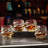 12 oz Hand Blown Crystal Whiskey Glasses Set of 4, Unique Cognac Glass, Heavy Thick Bottom Bar Glass for Gifts