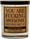Best Friend Gift for Women, Men - You are Awesome Candle Gift for Her, Him, Inspirational Present for Coworker