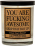 Best Friend Gift for Women, Men - You are Awesome Candle Gift for Her, Him, Inspirational Present for Coworker
