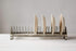 Creative Co-Op Rustic Farmhouse Metal Dish Rack, Zinc Finish with 18 Slots