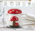 dgudgu Counter Mushroom Garlic Keeper For Ceramic Garlic Container Red Storage Holder Garlic Saver