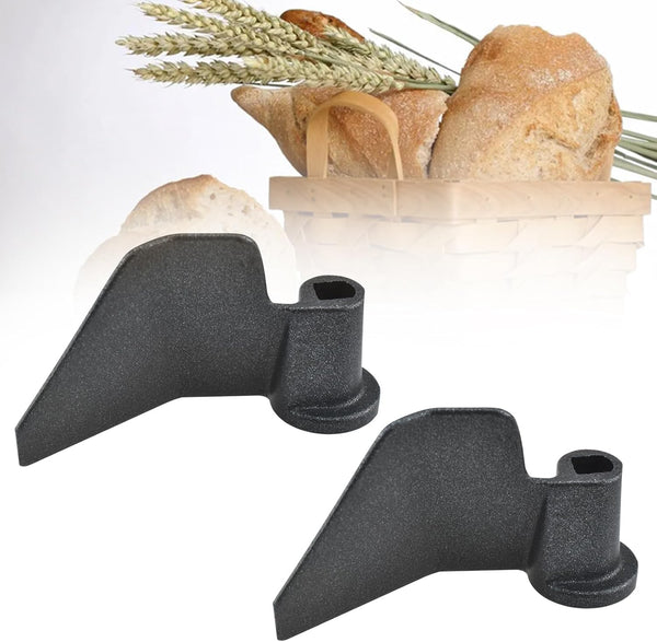 2 Pcs Bread Maker Kneading Paddle, Stainless Steel Mixing Blade Replacement for Most Bread Maker, Black