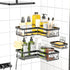 StorageRight Corner Shower Caddy, 3 Pack Adhesive Bathroom Accessories with Hooks, Soap Holder, No Drilling Organizer