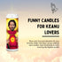 Keanu Celebrity Glass Jar Candle - Unscented Handmade Soy Wax Votive Candle, 8 Inch