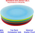 AOYITE 10 inch Plastic Plates Set of 12 - Reusable Lightweight Flat Dinner Plates, BPA Free
