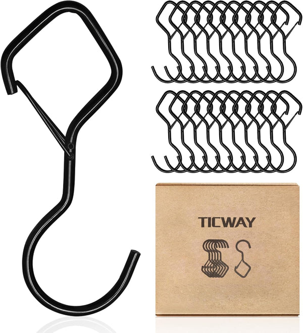 20 PCS S Hooks for Hanging,4 Inch Heavy Duty Closet Hooks with