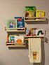 Gneric 15.7 inch Rack(4 Pack) Floating Shelves for Wall, Burlywood Nursery Book Shelves, Kids Bookshelf, Wall Shelves