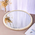 20 Inch SWTHONY Boho Beaded Round Mirror Wall Decor, Decorative Hanging Circle Nursery Mirrors for Girl Room