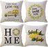 ULOVE LOVE YOURSELF Farm Fresh Lemons Throw Pillow Case - Summer Farmhouse Decor, Set of 4 Lemon Wreath/Lemon Truck