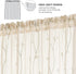 jinchan Sheer Door Curtain, Floral Embroidered Semi-Sheer Voile, Light Filtering Drape Rod Pocket 1 Panel W55 x L40