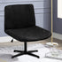 Velvet Cross Legged Office Chair Covers - Upgrade Your Armless Wide Seat Computer Task Chair with Soft and Vibrant Velvet Stretch Covers - Transform Your Workspace in Minutes (Black)