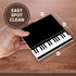 3dRose Black Piano Edge - Baby Grand Keyboard Music Design for Pianist Gifts - Ceramic Tile Coasters, Set of 4