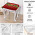 Set 2 Counter Christmas Bar Stool Seat Covers Jingle Bell Red Bar Stool Covers Rectangle of Stool Bar Chair Covers
